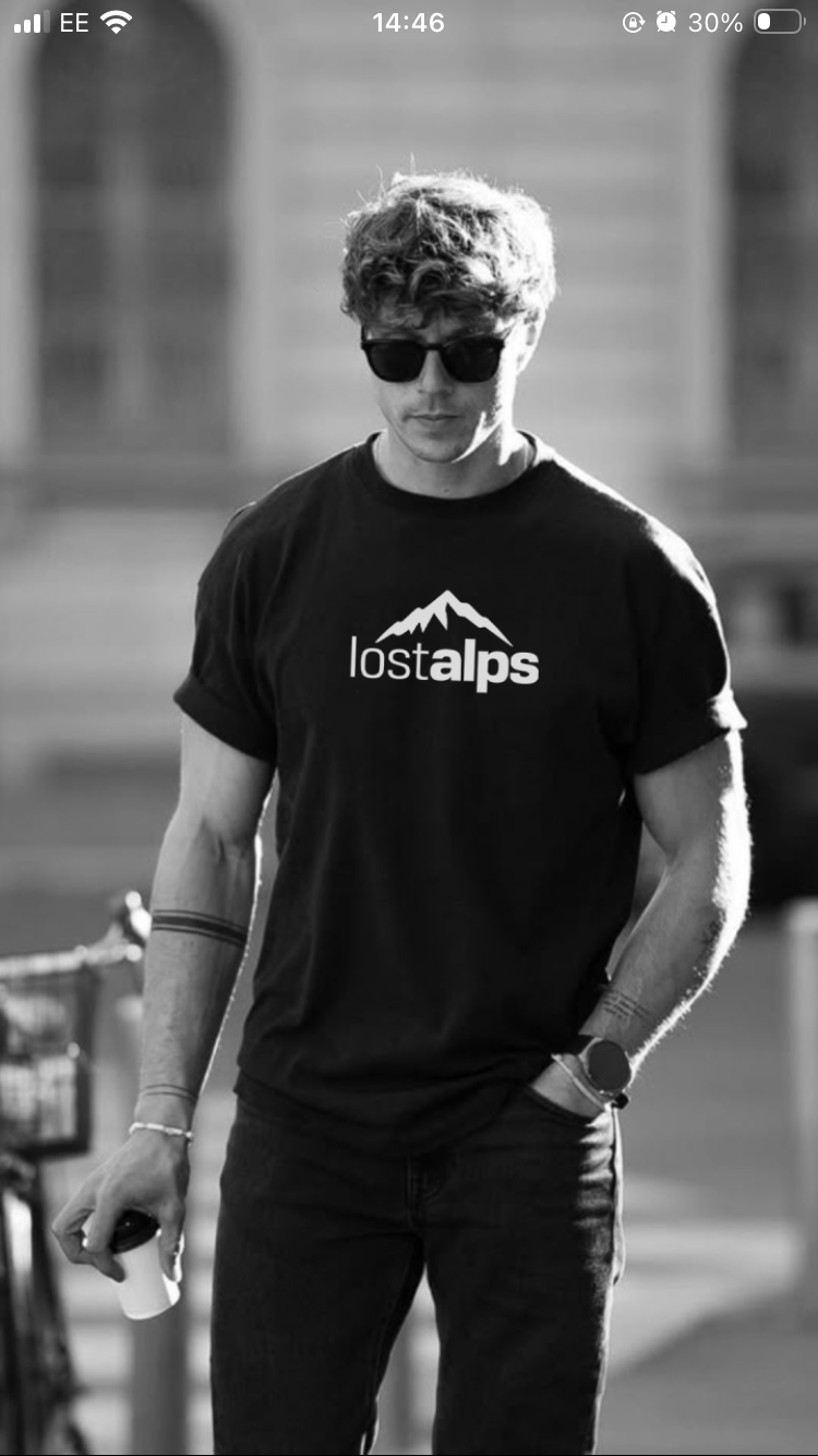 Lost Alps Black Logo Tee