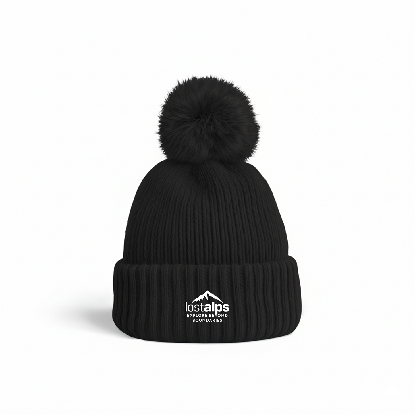 Lost Alps Black Logo Beanie