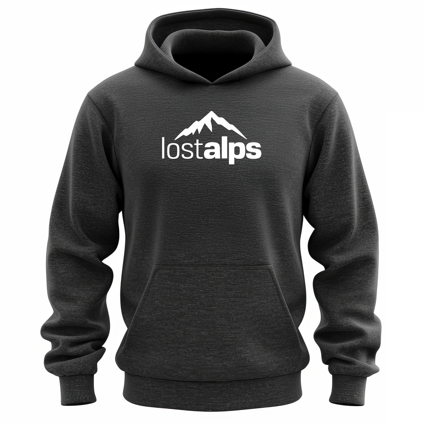 Lost Alps Charcoal Black Hoodie