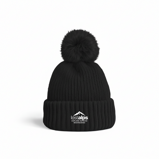 Lost Alps Black Logo Beanie